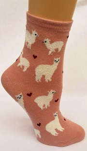 Alpaca Love Ankle Height Cotton Socks for sale by Purely Alpaca
