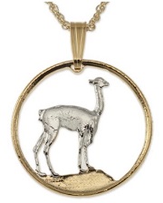 Llama Pendant and Necklace for sale by The Difference World Coin Jewelry