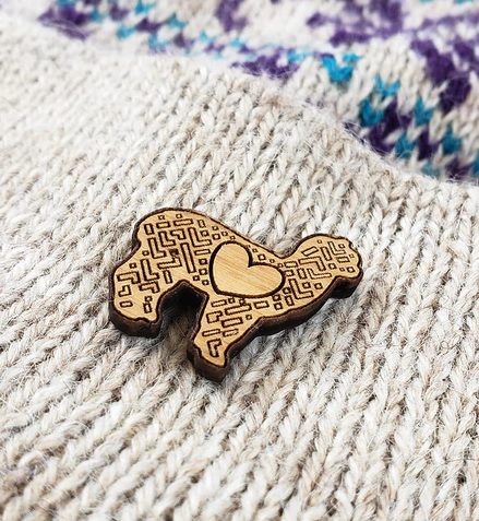 Love Alpaca Hat and Lapel Pin for sale by PurelyAlpaca
