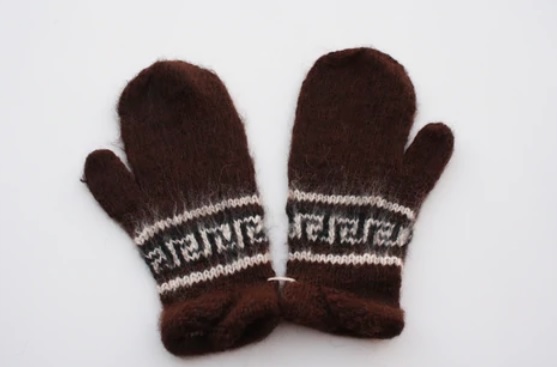 Rustic Hand Knit Alpaca Mittens for sale by Purely Alpaca