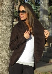 Alpaca Blend Long Open Sweater with Hood for sale by Purely Alpaca