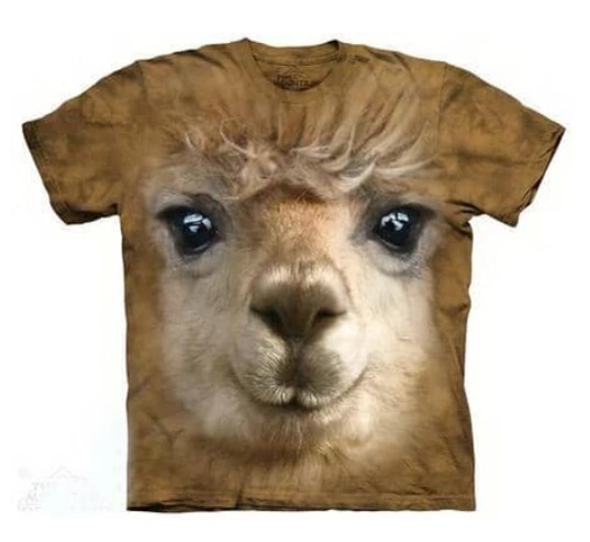 Big Face Alpaca T Shirt made by The Mountain